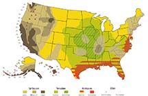 Map shows which disasters are expected in parts of the United States